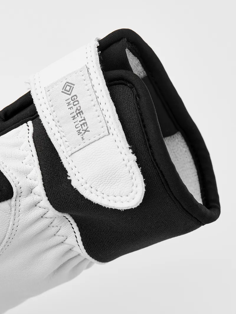 Hestra Ergo Grip Active Wool Terry 5 Finger Glove in Black/Off White-4